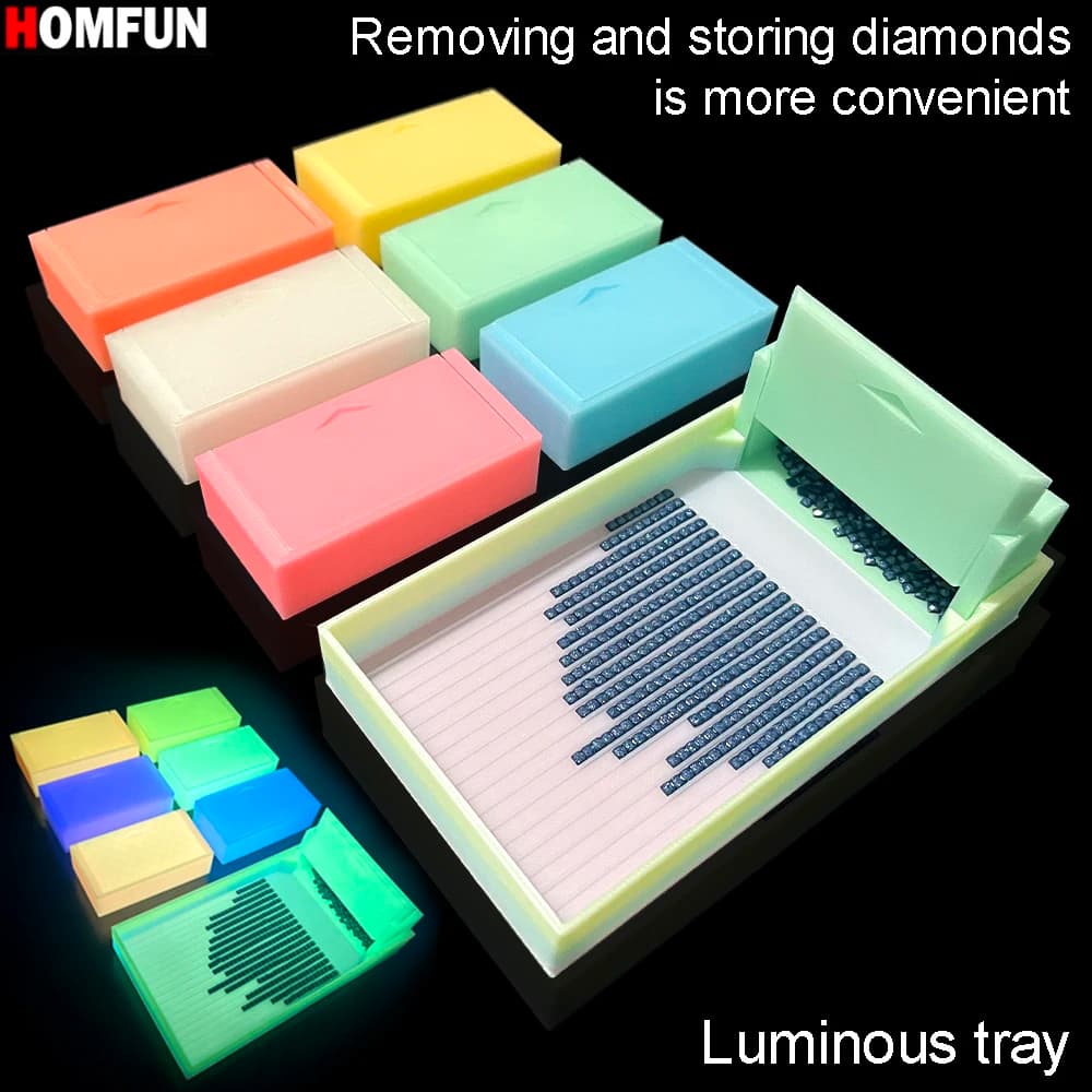 HOMFUN Nuovo vassoio per pittura con diamanti, trapano da presa e trapano multifunzionale, vassoio per trapano per strumenti per accessori per ricamo 5D