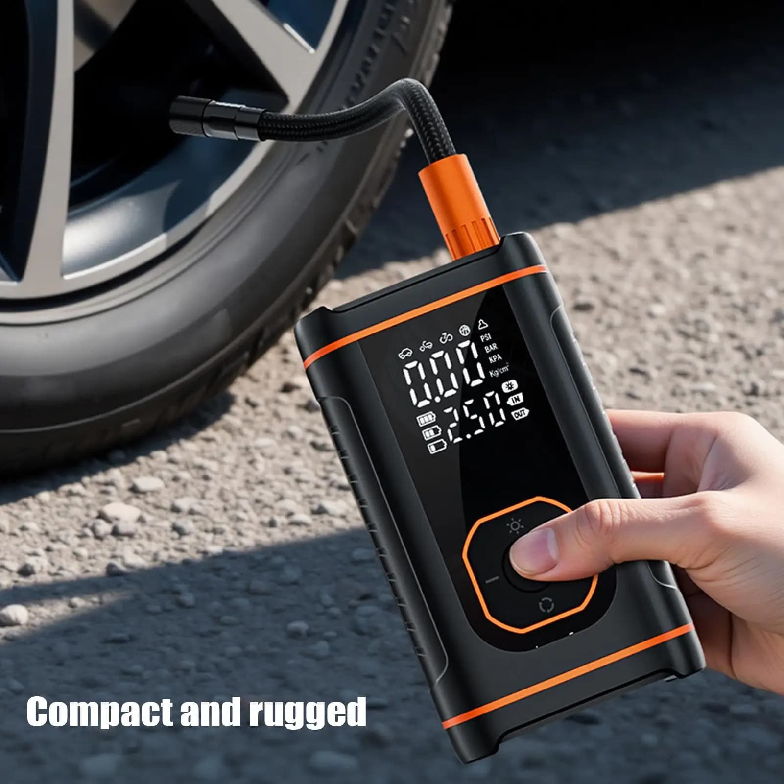1pc pompa di gonfiaggio per pneumatici elettrica per compressore d'aria per auto senza fili per palle di pneumatici per auto per barche da bicicletta per moto gonfiabili