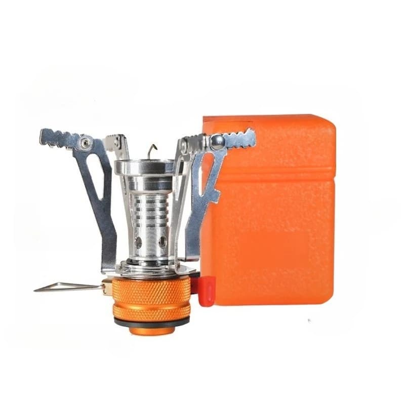 Fornello Portatile Pieghevole Mini Integrato per Campeggio all'Aperto