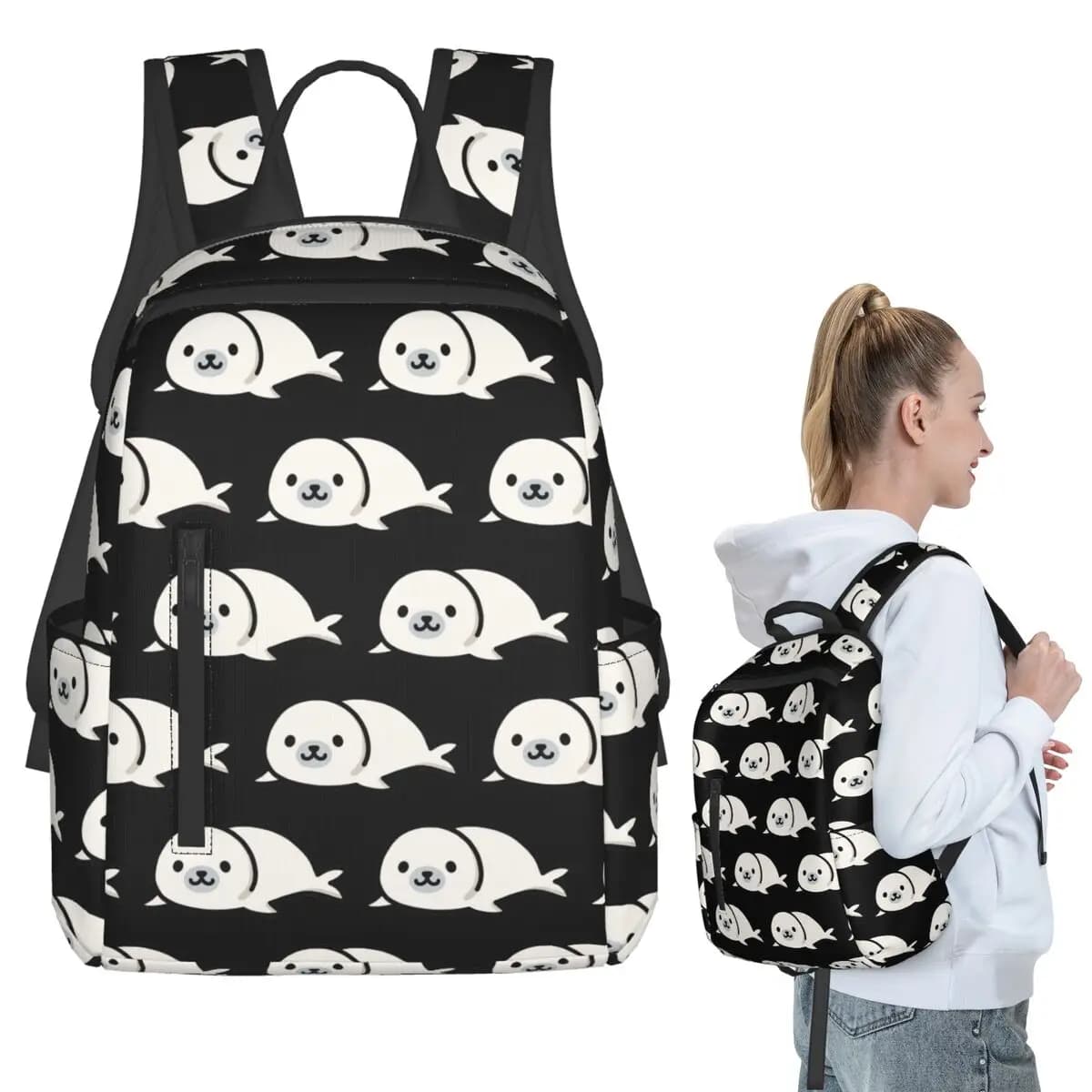 Seal Backpack Student BookBag Kids School Bag Computer Shoulder Bags Boys Girls