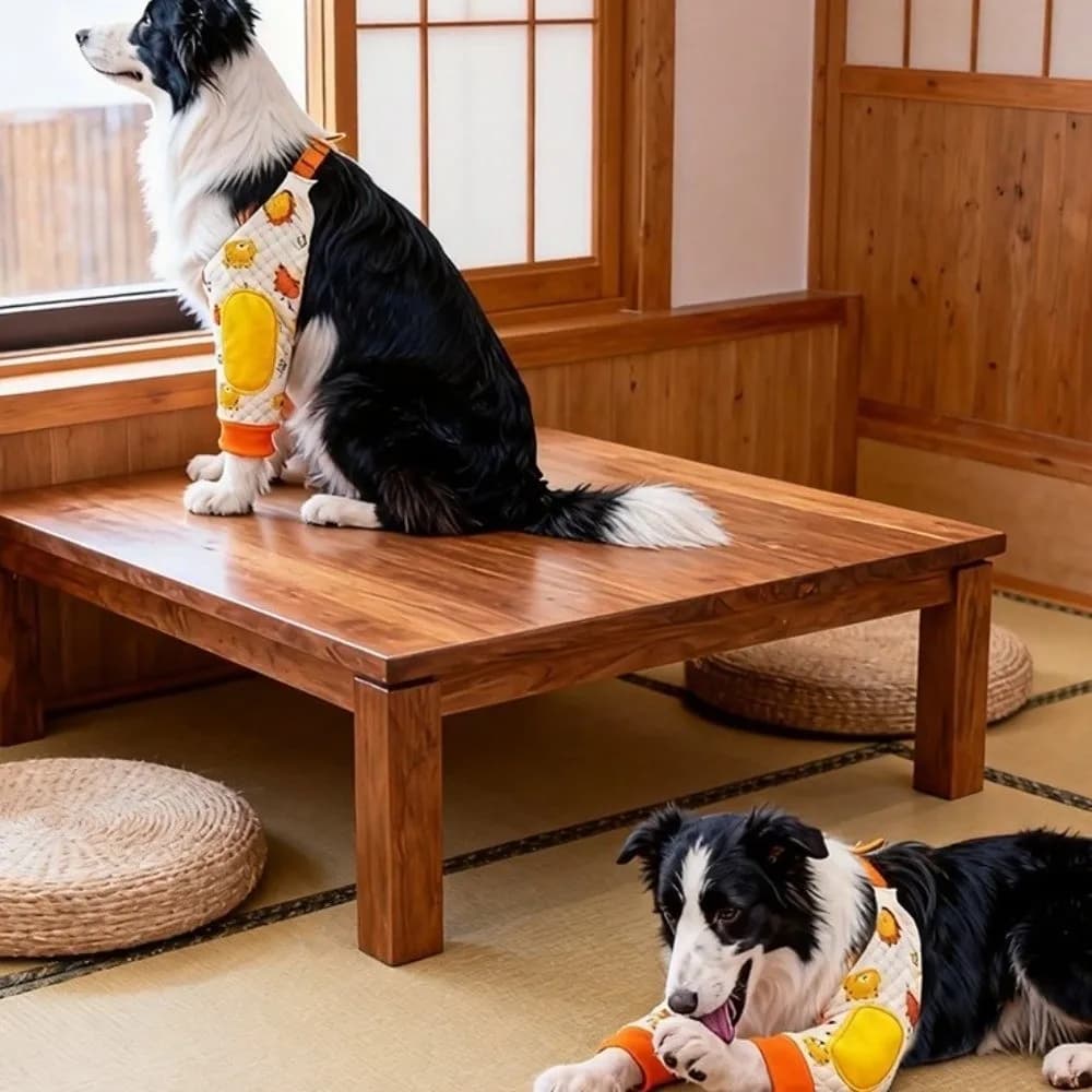 Protezione per Gomito di Cane Antipolvere Elastica Traspirante Morbida con Motivo Cartone Animato, Ginocchiere Regolabili per Cuccioli per Uso Esterno