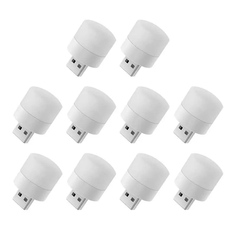 AC57-10Pcs Mini USB Night Light Eye Protection Book Reading Light USB Plug Computer Mobile Power LED Night Lamp