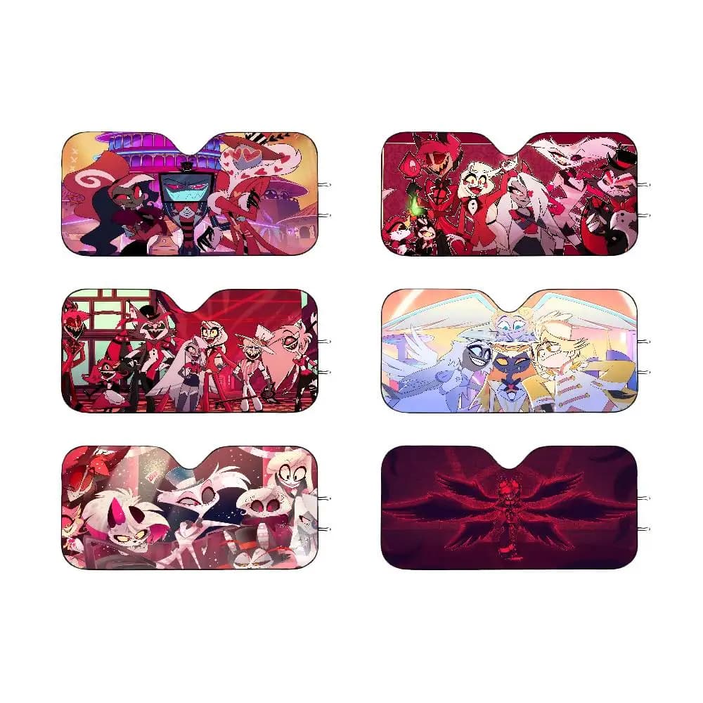 Parasole Riscaldato per Parabrezza Auto Anime H-Hazbin H-Hotel, Copertura per Finestrino Auto, Visiera Parasole Auto