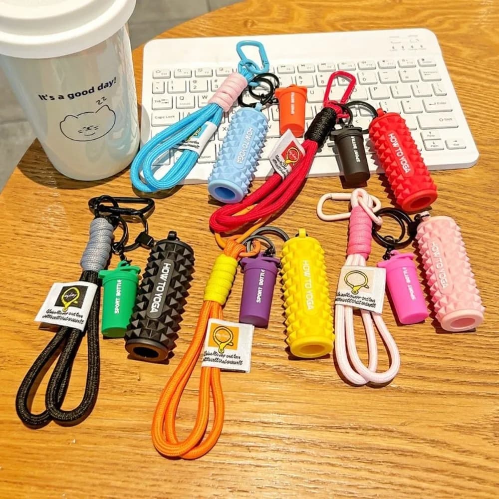 Anti-loss bracelet with foam keychain for detachable light yoga with fitness series pendant with fashion foam coil