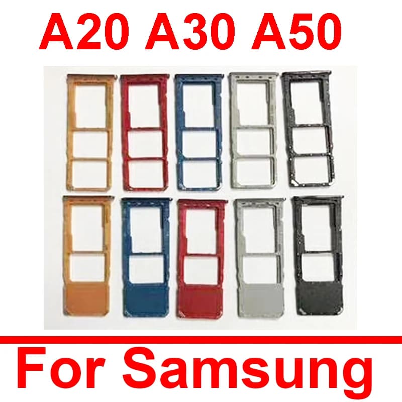 Vassoio per Sim Card per Samsung A20 A205 A30 SM-A305 A50 A505 A505F A505FM A505FN presa per schede adattatori supporto parti di ricambio