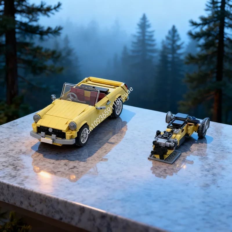 684pcs MOC MG MGB Creator Experted Model Building blocks Construction toys Assemble Christmas gift DIY idea Education Birthday