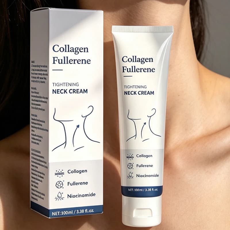 Collagen Fullerene Tightening Neck Cream Improve Fine Lines Skin Elasticity Moisturizing Neck Cream Brighten Skin Tone 100ml