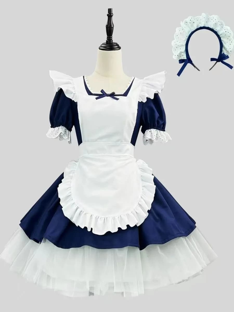 Student orm Angelic Lolita Dr Set Cute maid skirt ort Sve Loose Fit Faionable Set of four pieces for girls
