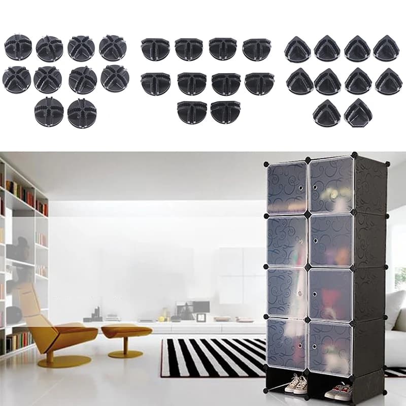 10Pcs Wire Cube connettori in ABS scaffali portaoggetti scatola Organizer modulare Clip con fibbia