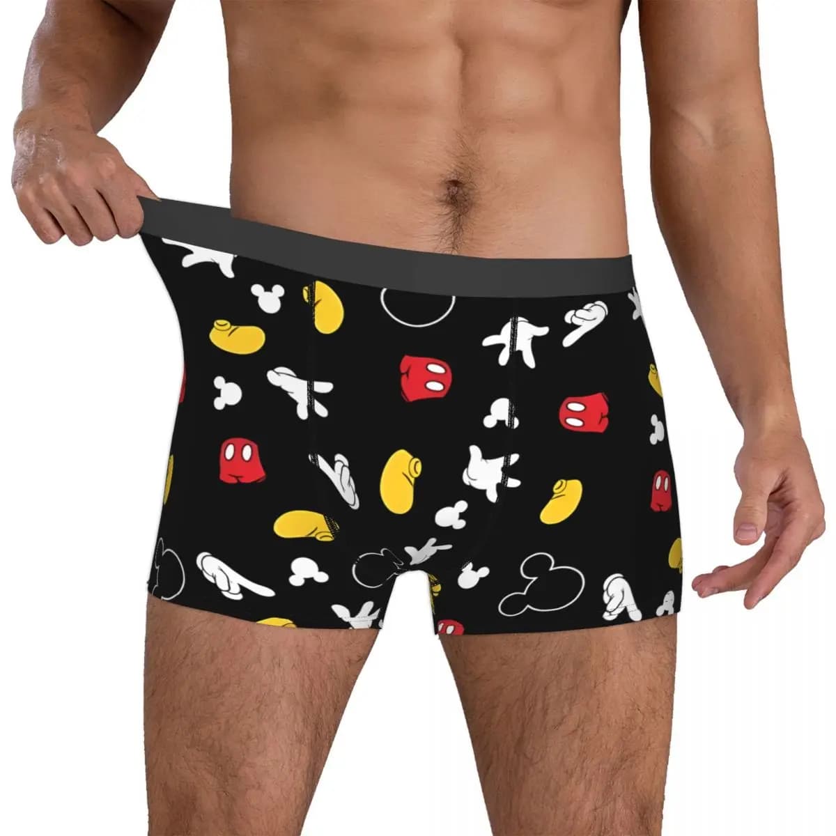 Boxer da Uomo Personalizzati con Topolini Mickey, Slip Cartoon Divertenti, Intimo con Stampe Anime