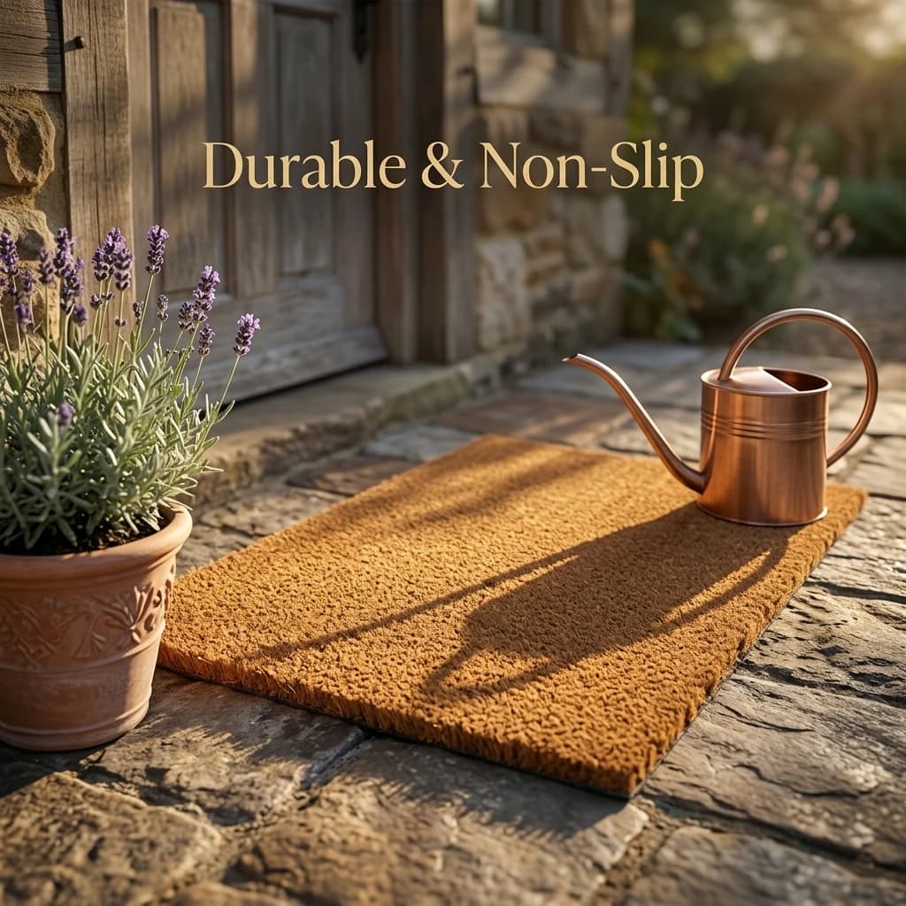 Brown Durable Door Mat Non Slip Entryway Rug Floor Carpet for Front Door Patio Porch Garage Office Home Indoor Outdoor Use