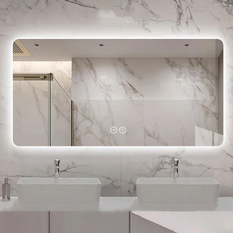 Specchio da Bagno con Luce LED, Retroilluminato, Ingrandente, Grande, a Figura Intera, Decorativo da Parete, Luci per Trucco, Decorazione, Espelho Pocket