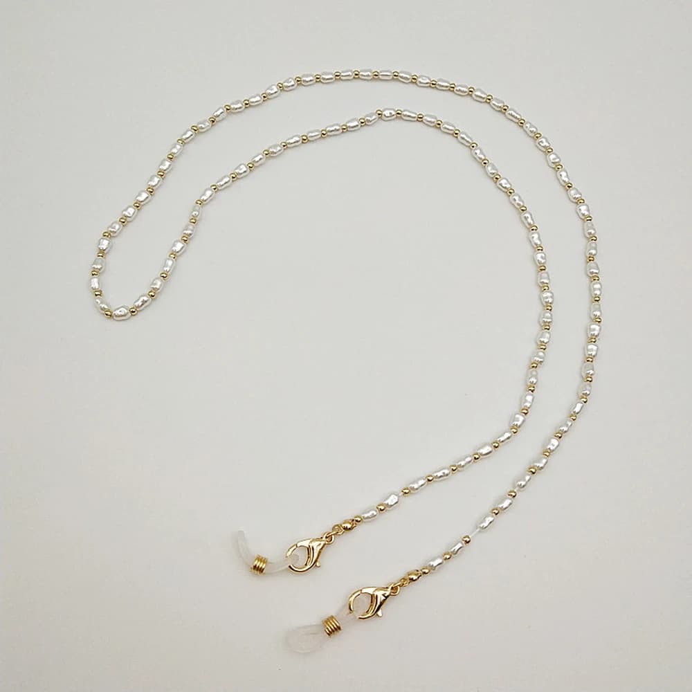 Cordini e Catenelle in Metallo per Occhiali da Donna, Gioielli, Clip per Occhiali da Uomo, Catena di Perle, Catenella per Occhiali da Lettura, Collana per Mascherina