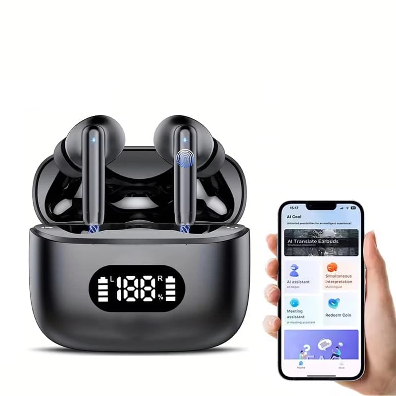 UYUXIO TWS AI Authentic Language Translator for real-time translation with 144 languages Auricular Headphones for Companies