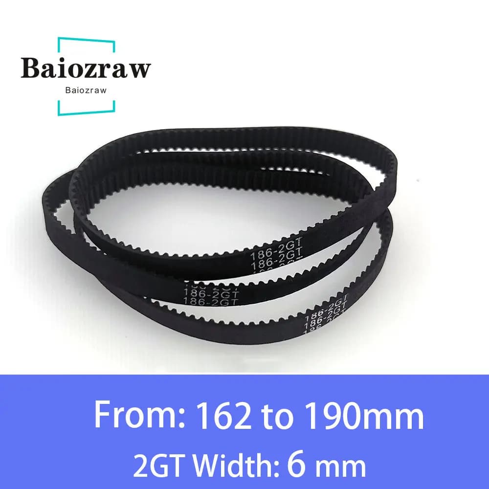 3D Parti Della Stampante GT2 6 millimetri Anello Chiuso di Gomma Cinghia di Distribuzione 162 164 166 168 170 172 174 176 178 180 182 184 186 188 190 millimetri 2GT 1pcs
