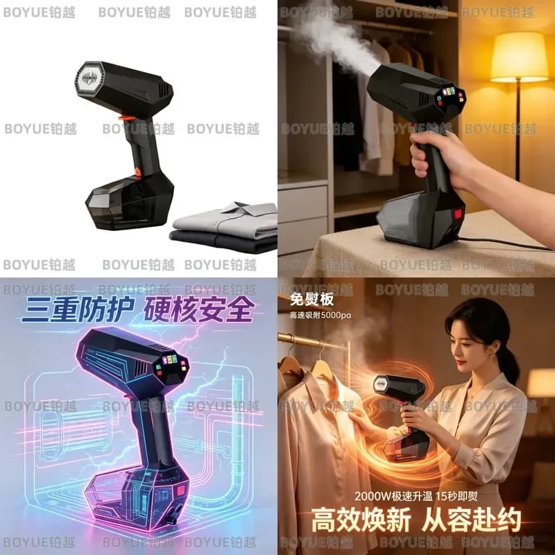 Portable Handheld Garment Steamer for Clothes Vertical Steam Iron Home Travel Fabric Wrinkle Remover Dry Wet Dual Use