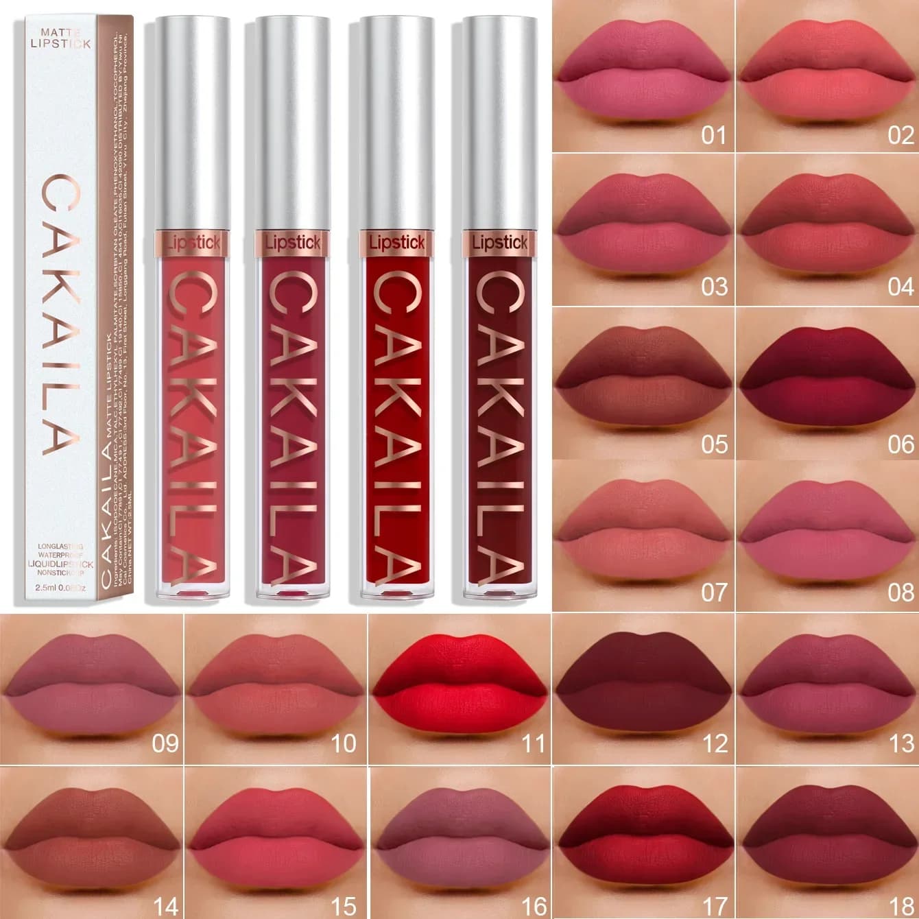 Sexy long-lasting matte velvet lipstick lip makeup woman beauty red shiny lipstick waterproof