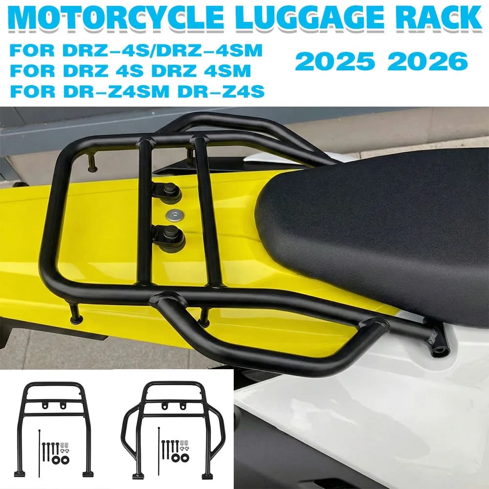 Portapacchi Posteriore per Moto SUZUKI DRZ-4S DRZ-4SM DR-Z4SM DRZ 4S 4SM 25 26, Supporto per Bauletto e Valigie