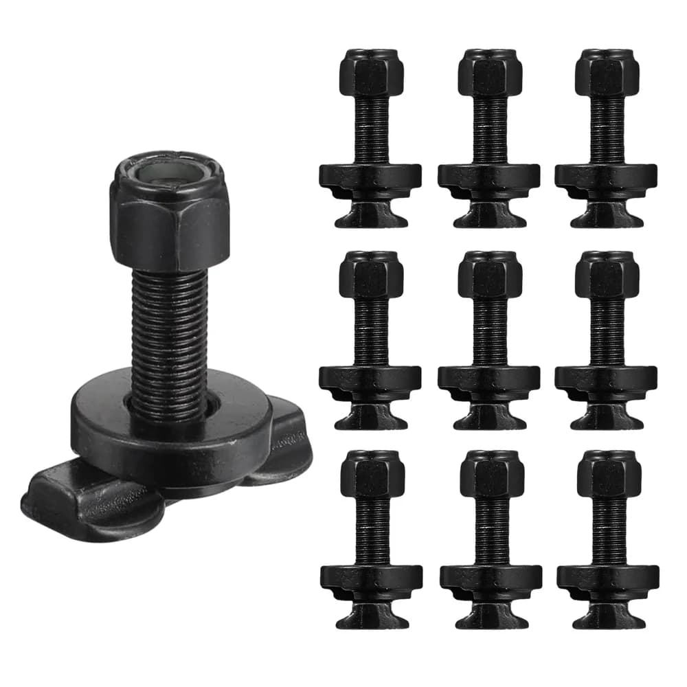 10pcs Hook Tie Down Rope With Washer and Mounting Screws Anchor Point L Track Threaded Stud For Car Boat Ropes Cord Strap