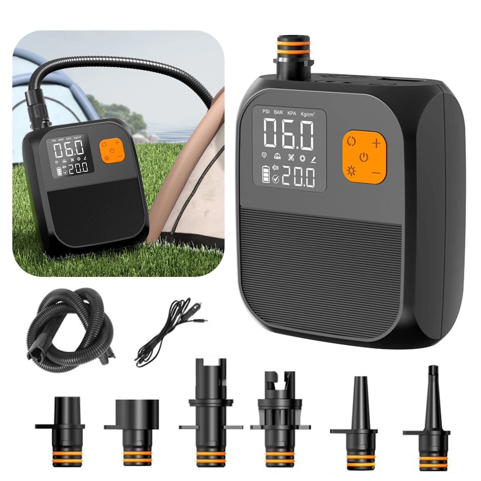 Electric Paddle Board Pump Rechargeable SUP Pump 25PSI for Inflatable Stand Up Paddle Board Kayaks Boats