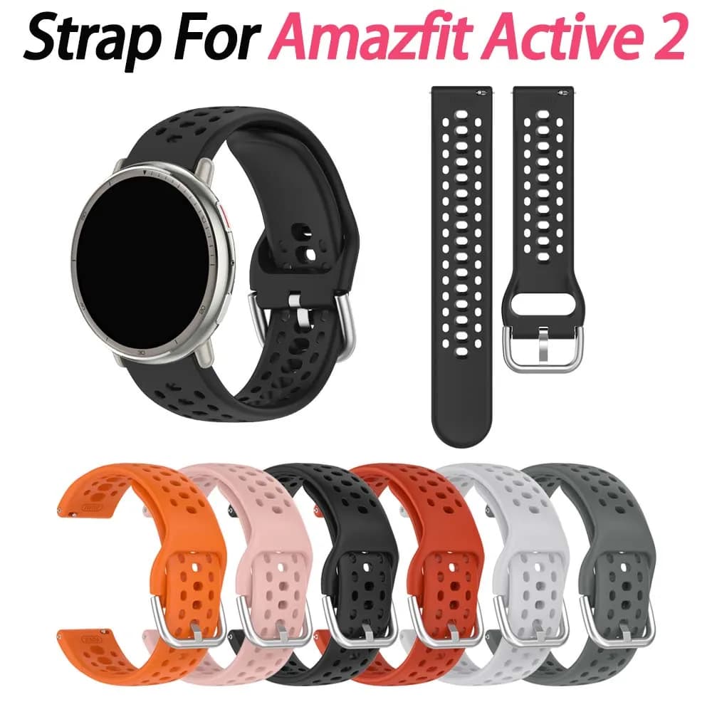 Silicone Strap for Amazfit Active 2 A2437 Smart Watch Strap Replaceable Strap for Amazfit Active 2 Watch Band Accessories