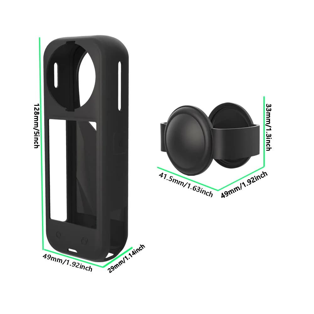 For Insta360 X5 Silicone protective case for sports camera and lens cover Anti-scratch protection accessories Black Blue Red