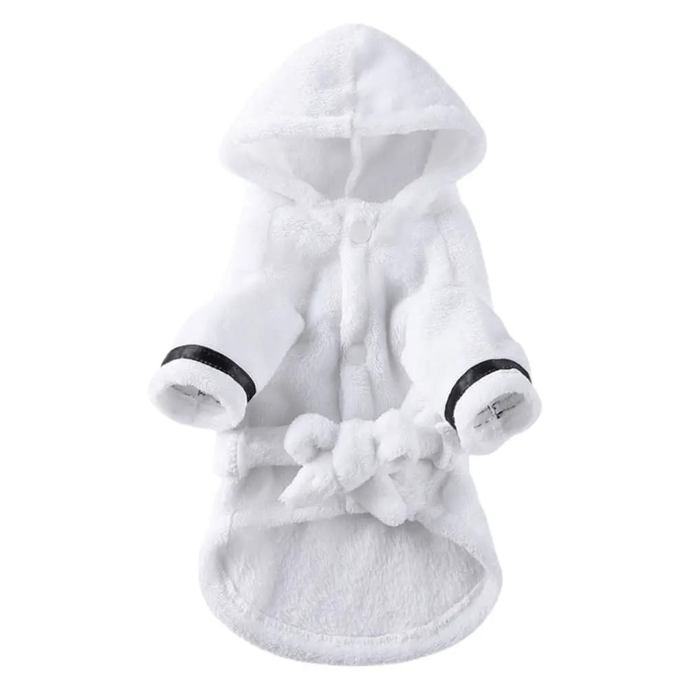 Pet Bathrobe Soft Supple Polyester Dog Bath Towel for Indoor Wearing and Sleeping Puppy Robe Comfortable Pet Clothes