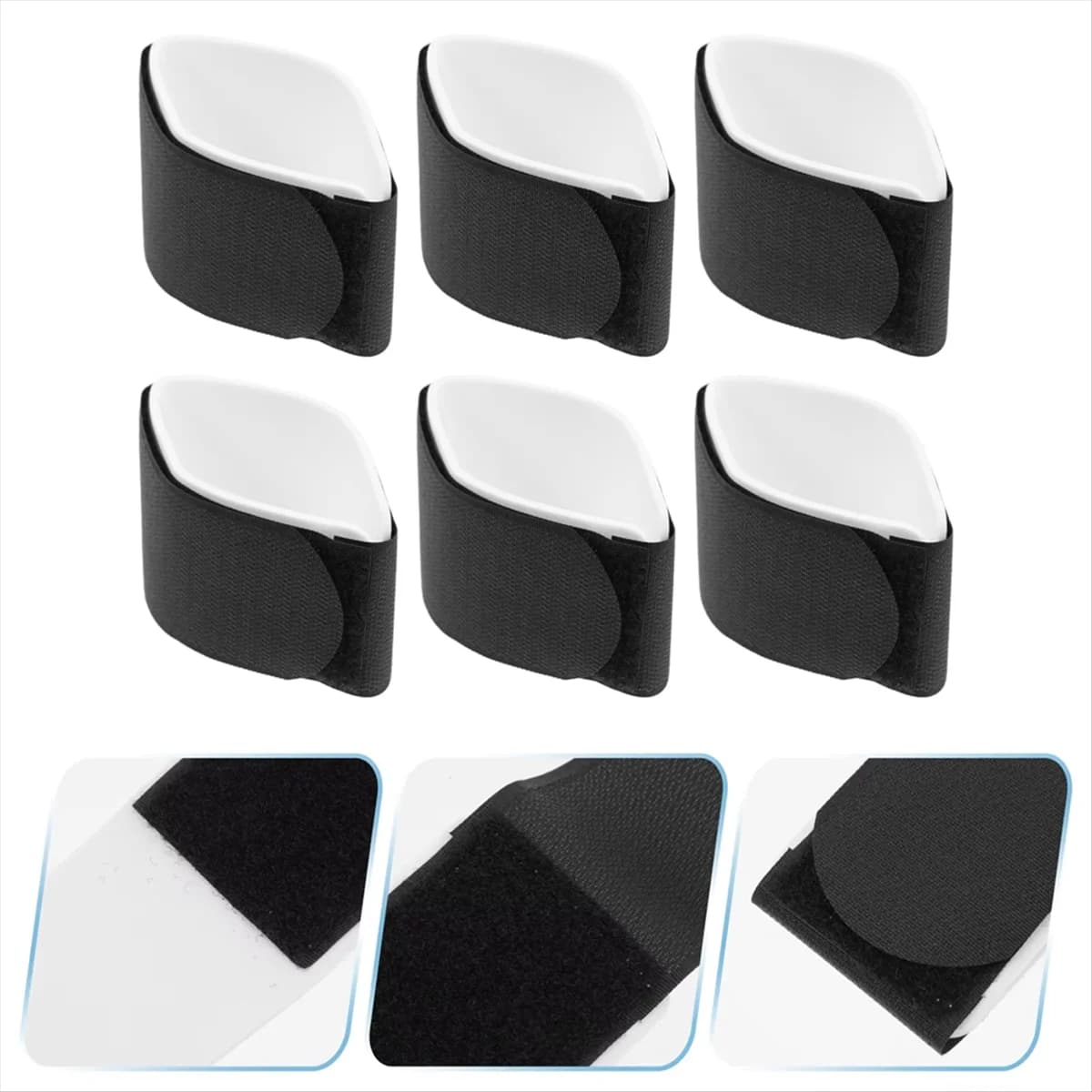 AA98 6 pezzi cinturino da sci supporto per porta fissaggio accessori per snowboard cinghie di fissaggio per legatura fibbia accessorio per sci da sci