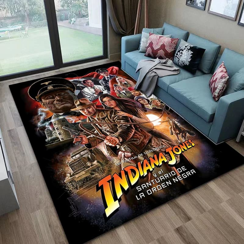 Movies Indiana-Jones Area Carpet, Living Room Mat Bedroom Sofa Zerbino Decor Yoga Soft Non-slip Mats Play Mats