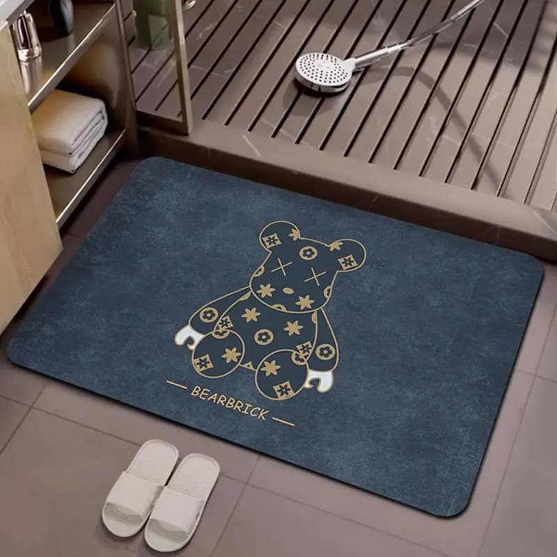 Tappeto Antiscivolo in Fango Diatomaceo con Motivo Cartone Animato per Cucina, Bagno, Ingresso, Portico, Balcone, Corridoio - Decorazione Casa