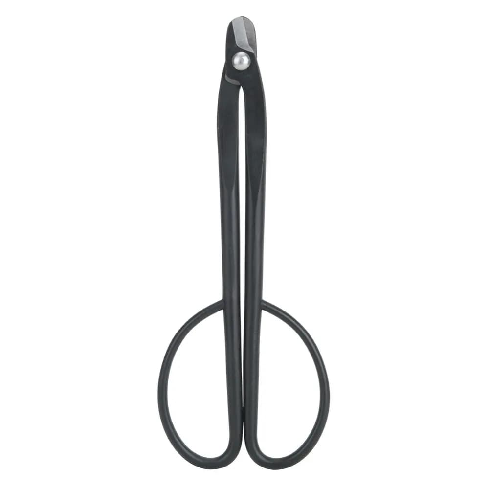 Durable Alloy Steel Pruning Shears Black Concave Edge Garden Shears Ergonomic Handle Round Edge Bonsai Scissors