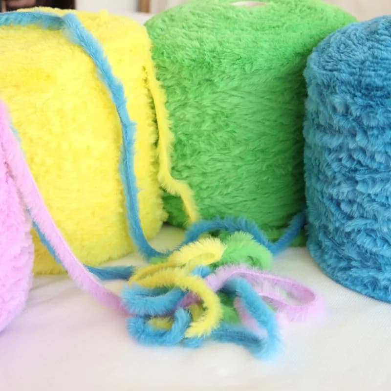 Filato di visone in velluto da 50g per lavorazione a maglia a mano, filato di cotone per fai da te, giocattoli imbottiti, sciarpe, cappelli, lana di coniglio, peluche, filato per uncinetto