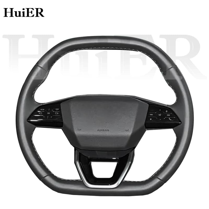 Nuovo coprivolante in pelle cucito a mano fai-da-te per Audi Q6 e-tron/Q6 Sportback e-tron 2024-2026 Accessori per decorazioni interne