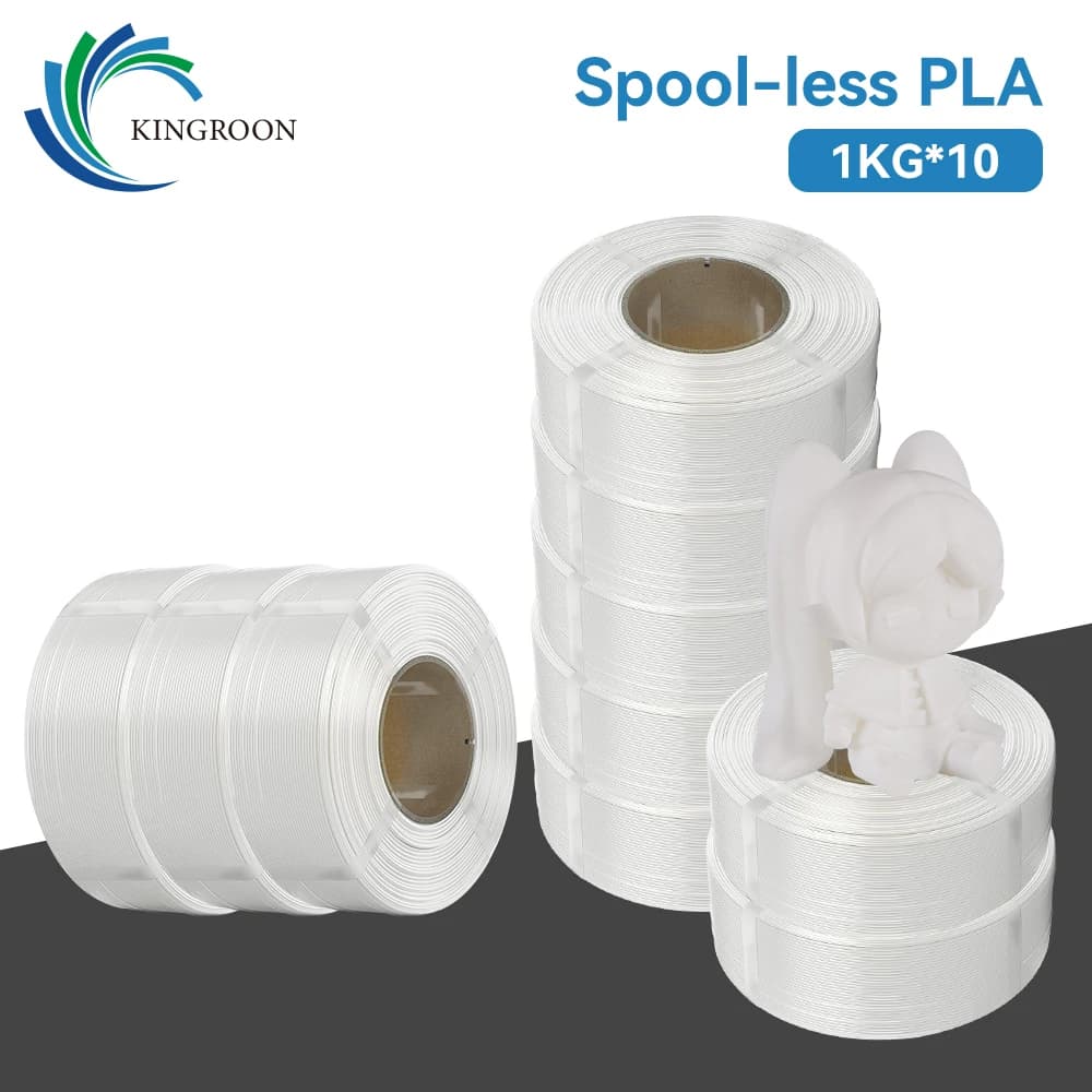 KINGROON Spool-less PLA 3D Printer Filament 1.75mm Tangle-Free Design for Reliable Easy Printing Available in 1KG 3KG 5KG 10KG
