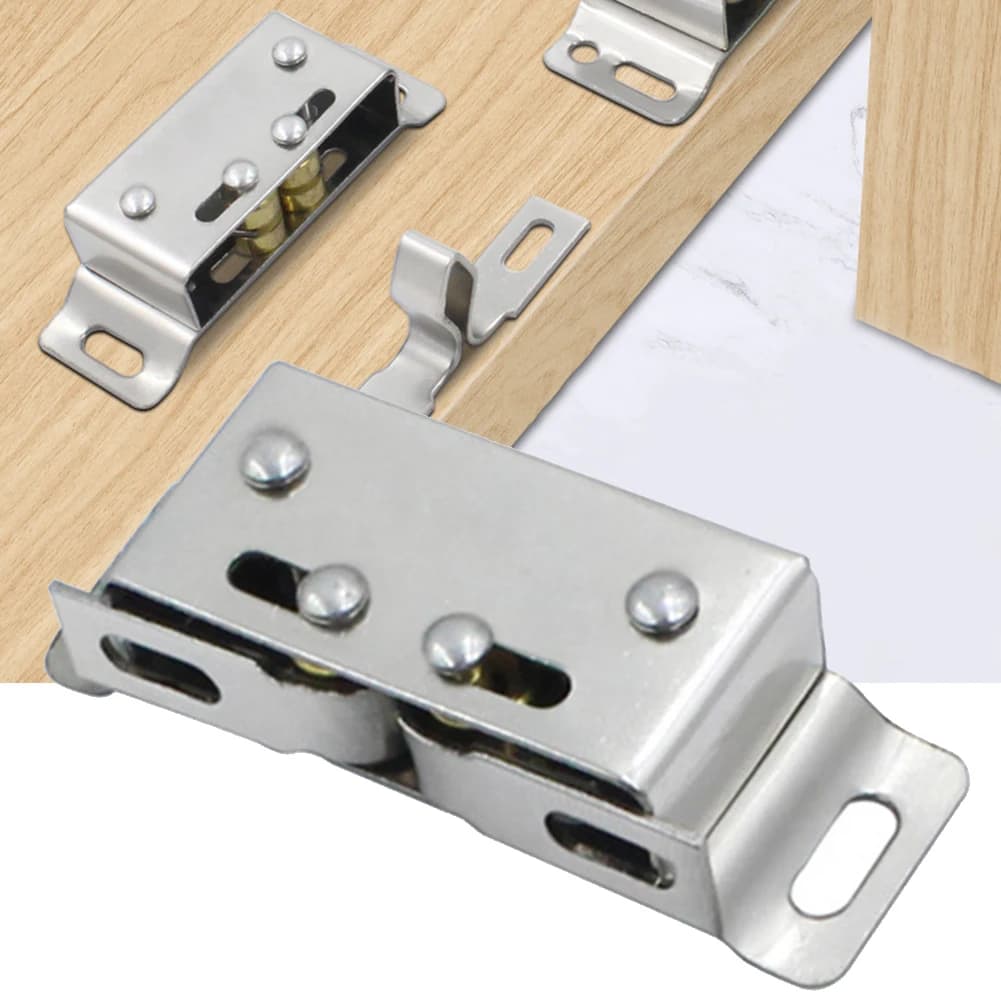 Mantieni le porte leggere chiude in modo sicuro l'armadio chiude la chiusura della porta dei roulotte per camper Hardware magnetico in acciaio inossidabile argento
