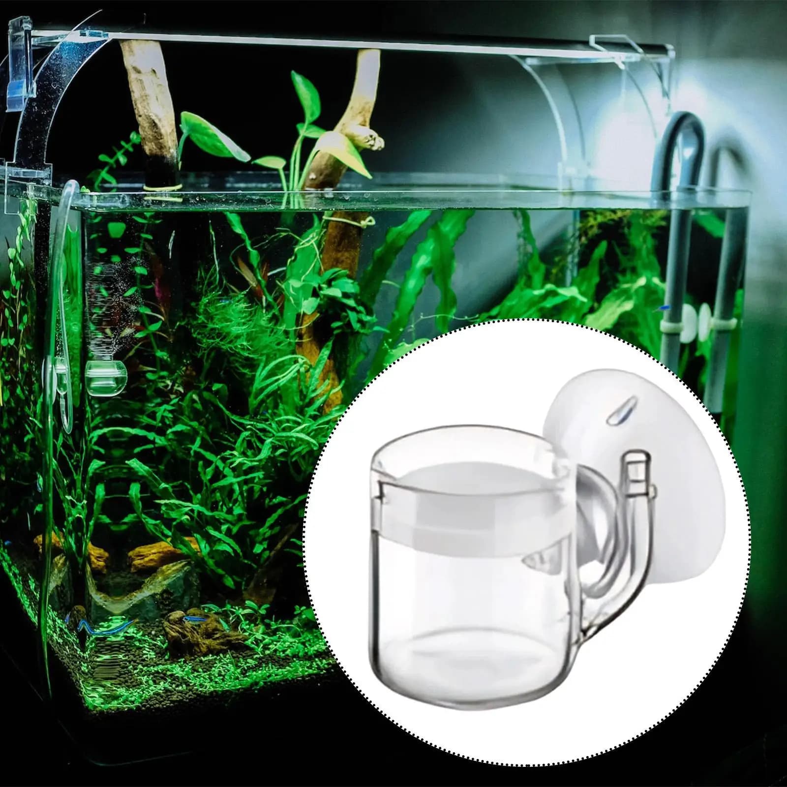 Kit Sistema CO2 per Acquario con Diffusore in Vetro e Contatore di Bolle per Piante Acquatiche e Vasche per Pesci
