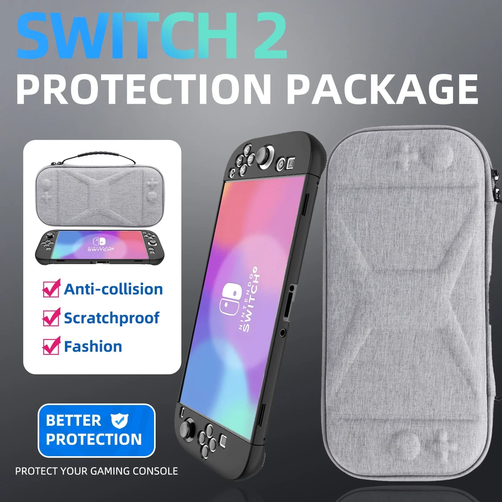Borsa portaoggetti per Nintendo Switch 2 (2025) Custodia da viaggio, custodia protettiva impermeabile e antiurto per accessori Switch 2