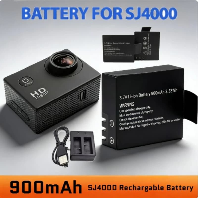 900mAh 3.7V SJ4000 Rechargeable Battery for SJCAM SJ4000 WiFi SJ5000 WiFi SJ6000 WiFi M10 SJ5000x Sport Action Camera DV