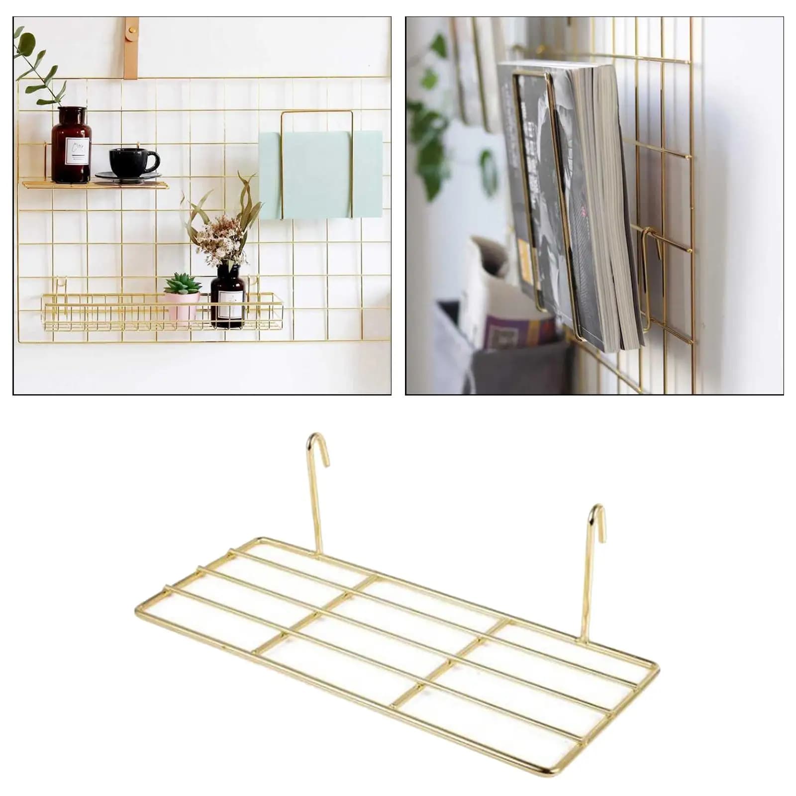 Iron grid frame for wall decorations, postcard mesh panels, DIY organizer for photo