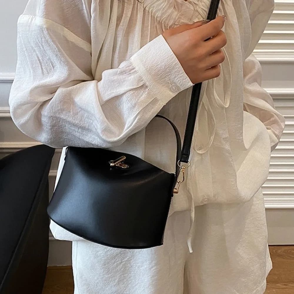 Trendy Solid Color Shoulder Bag Elegant Soft Fashion Handbag Adjustable Strap Women's Bag Outing