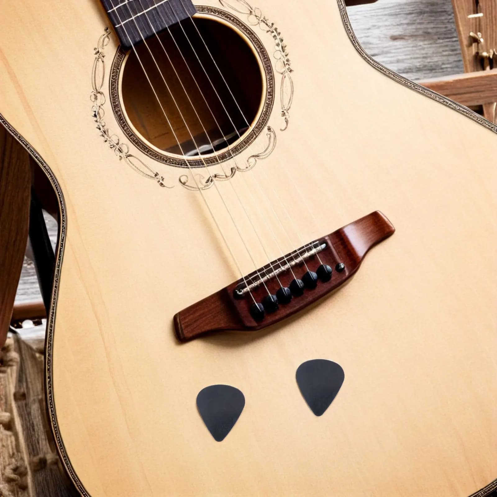30 Pezzi Plettri Neri per Chitarra 0,5mm Flessibili Compatibili con Chitarra Acustica Elettrica Basso Ukulele Ideali per Jazz e Strumming