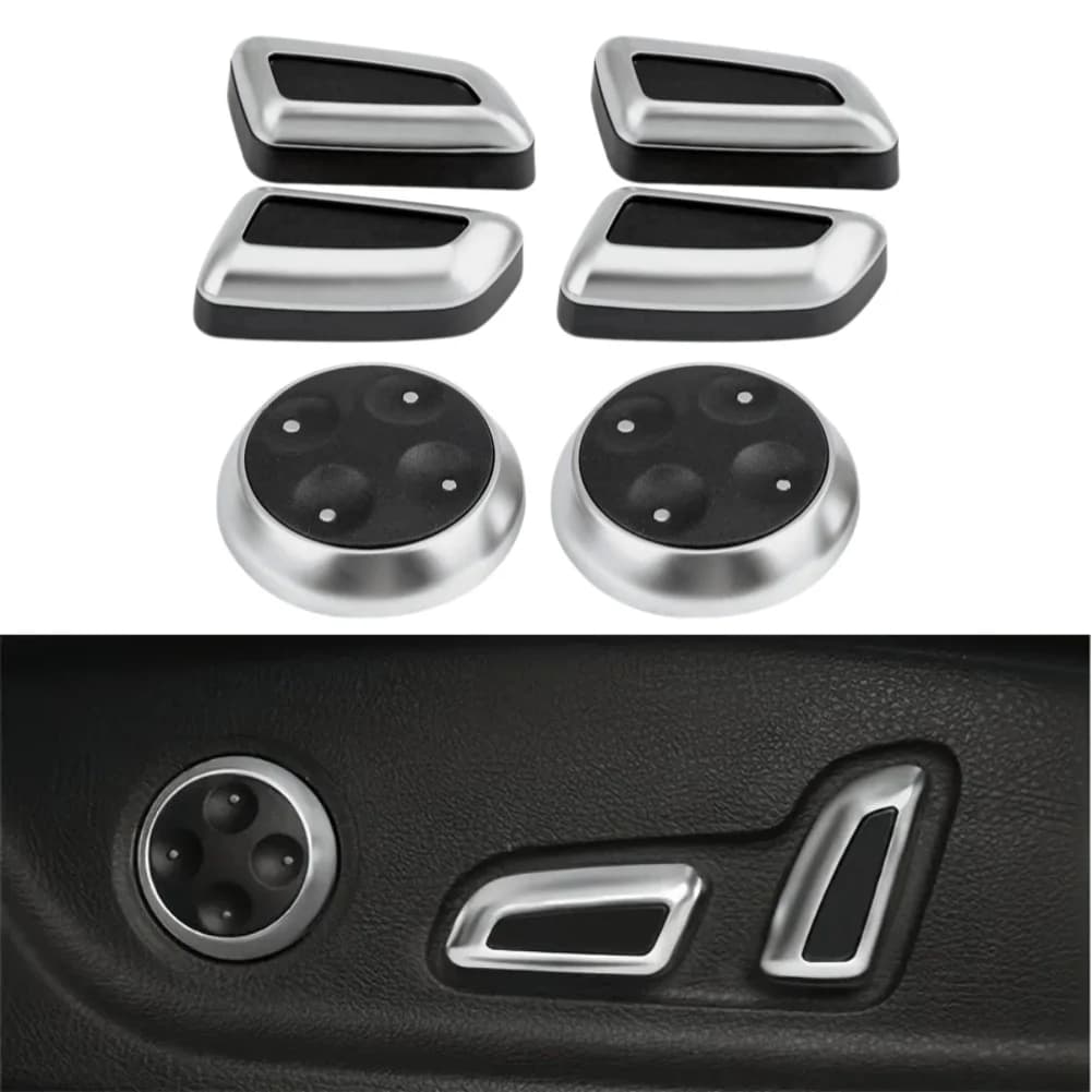 6Pcs Car Seat Adjustment Button Switch Cover Knob For Q3 Q5 For Q7 For A4 For A5 Car Accessories