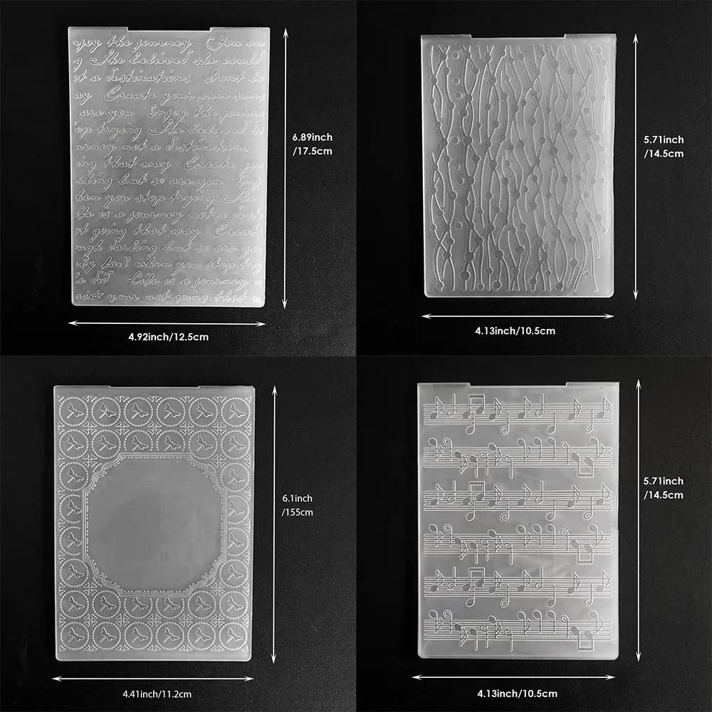 Cartelle per embossing 2D/nota musicale per la creazione di biglietti, macchina per embossing, modelli per scrapbooking, album di carta, decorazioni con timbri
