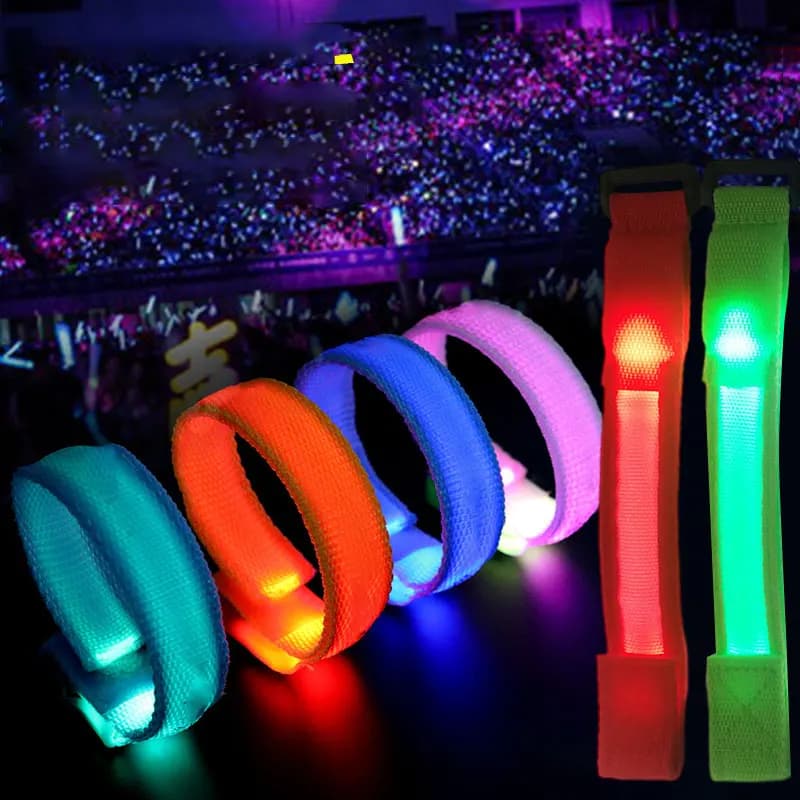Led Luminous Bracelet Concert Party Bar Luminous Bracelet LED Luminous Sports Wrist Strap Perform Bar Party Supplies