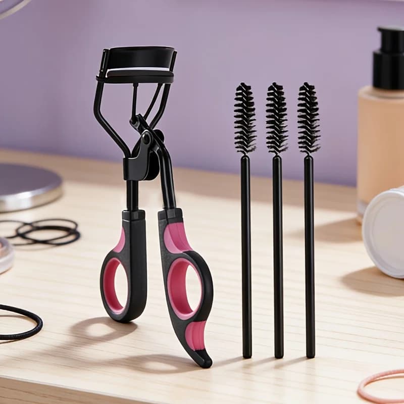 Piegaciglia da Donna con Pettine e Pinzette per Ciglia Finte, Clip Cosmetica, Sollevatore Ciglia, Strumenti di Bellezza Multicolore per il Trucco