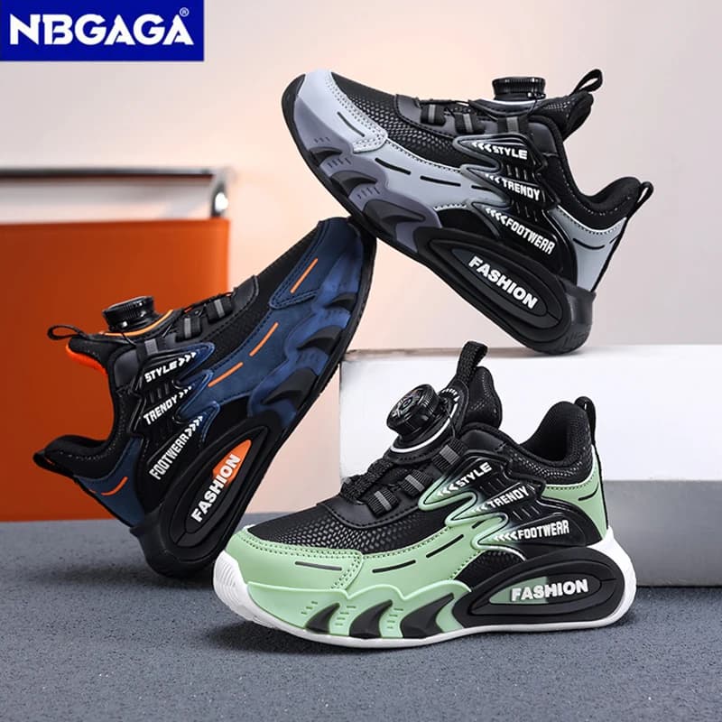 Children Leather Sports Shoes Kids Breathable Running Trainers Non-slip School Outdoor Casual Sneaker for Boy Walking Size 28-39