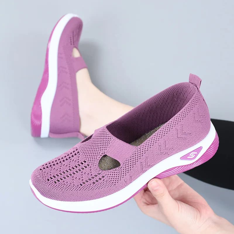 Big Size 42 43 Scarpe ortopediche da donna Mamma da donna Scarpe da passeggio comode Scarpe da ginnastica traspiranti per donne anziane antiscivolo in maglia intrecciata