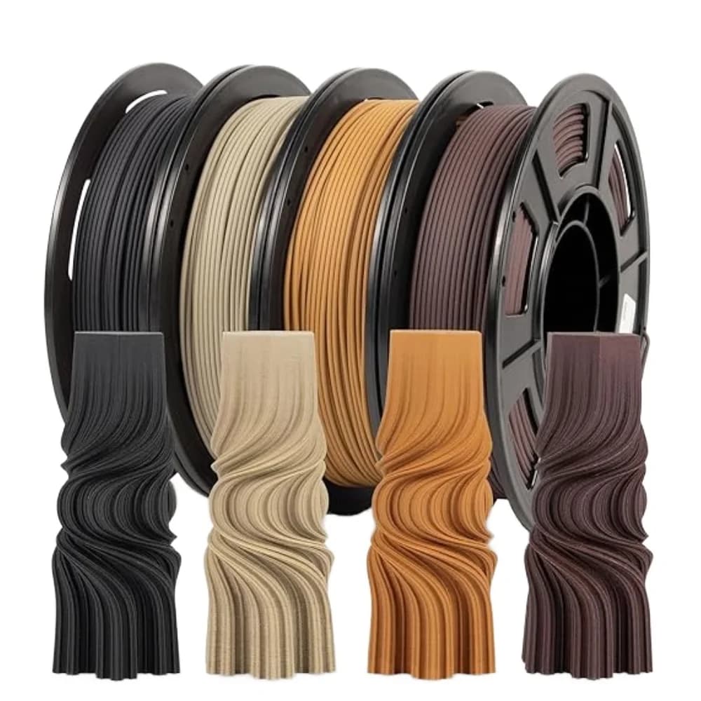 Filament of wood PLA 1,75 mm 1 kg 500 g 250 g Material for 3D printer PLA Filament in wood powder Wood grain Clear Walnut Oak Cherry Color