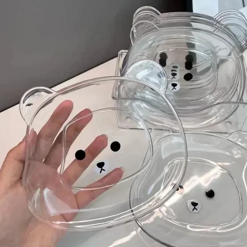 1 pz nuovo orso bello vassoio di conservazione degli alimenti frutta secca snack piatto antipasti piatto da portata per la festa caramelle pasticceria noci piatto