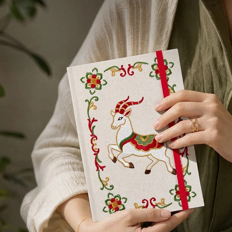 Agenda 2027 Planner Stationery Organizer Diary A5 Notebook Calendar Journal Daily Note Book Strap Notepad Embroidery Sketchbook